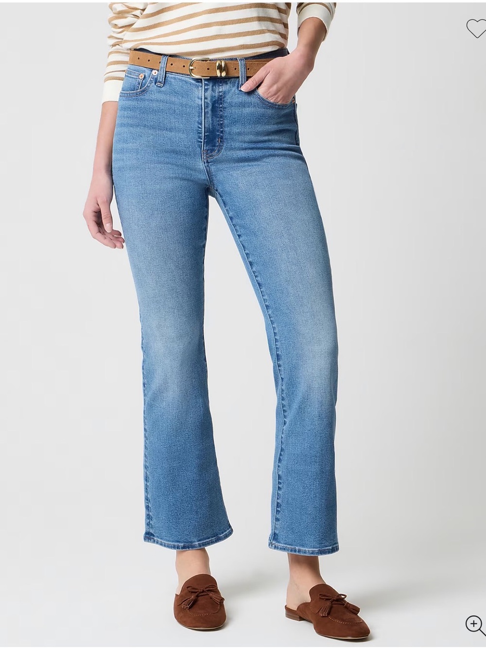 JCrew Mid Rise Cropped Flare Jeans